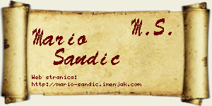 Mario Sandić vizit kartica